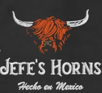 Jefe's SPECIAL #525 - 19" Medium "Sencillo" - Double Black w/ Marbled Horns - Polished Mounted Longhorn Steer Bull Cowboy Art Tex-Mex Decor